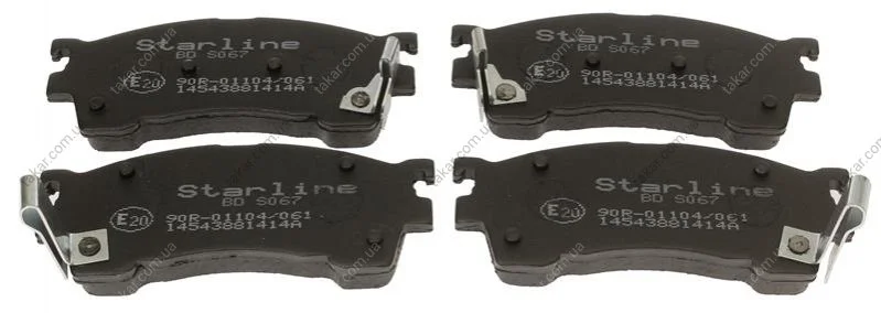 Тормозные колодки передние дисковые STARLINE BD S067 (фото 1)