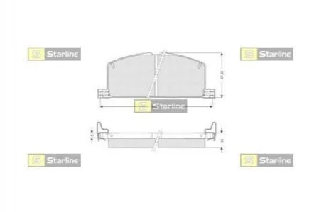 Гальмівні колодки передні дискові STARLINE BD S090 (фото 1)