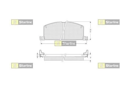 Гальмівні колодки передні дискові STARLINE BD S090