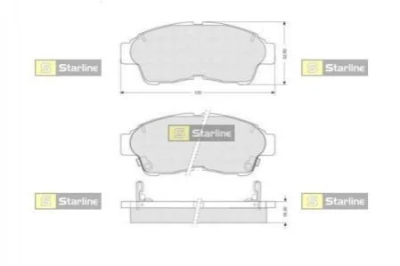 Тормозные колодки передние дисковые STARLINE BD S094 (фото 1)