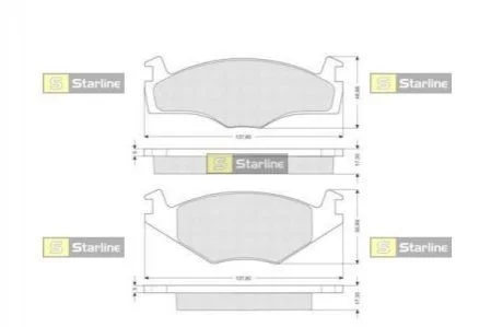Гальмівні колодки передні дискові STARLINE BD S100 (фото 1)