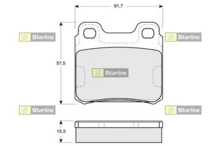 Тормозные колодки задние дисковые STARLINE BD S103