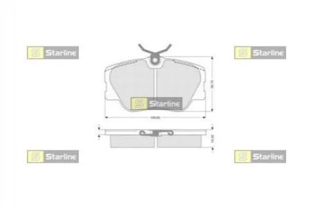 Гальмівні колодки передні дискові STARLINE BD S104 (фото 1)