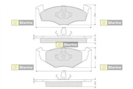 Тормозные колодки передние дисковые STARLINE BD S118 (фото 1)