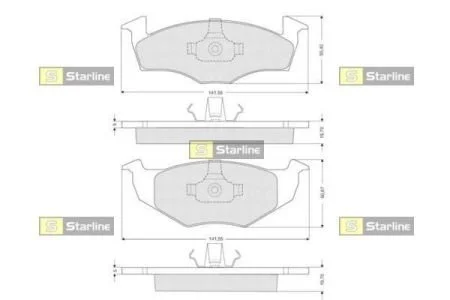 Гальмівні колодки передні дискові STARLINE BD S118