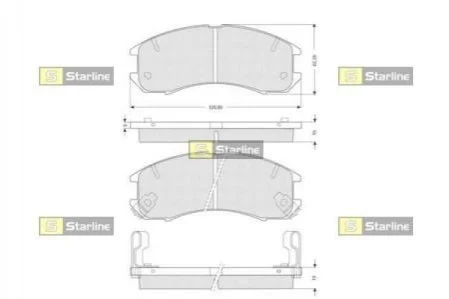 Тормозные колодки передние дисковые STARLINE BD S126 (фото 1)