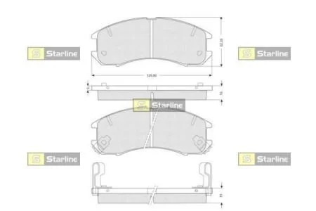 Тормозные колодки передние дисковые STARLINE BD S126