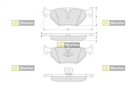 Тормозные колодки дисковые STARLINE BD S131 (фото 1)