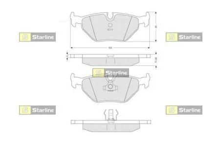 Тормозные колодки дисковые STARLINE BD S131