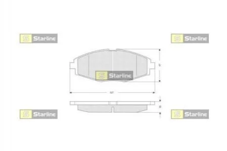 Тормозные колодки передние дисковые STARLINE BD S134 (фото 1)