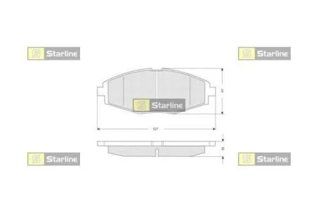 Гальмівні колодки передні дискові STARLINE BD S134