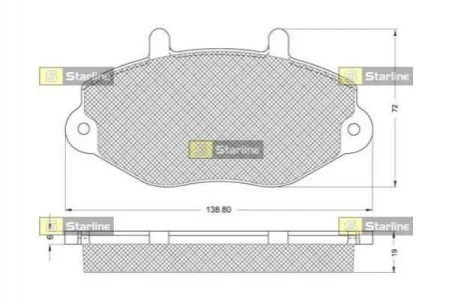 Гальмівні колодки передні дискові STARLINE BD S137 (фото 1)