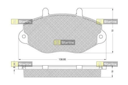 Гальмівні колодки передні дискові STARLINE BD S137