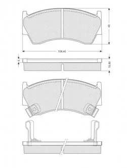 Гальмівні колодки передні дискові STARLINE BD S139