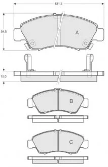 Гальмівні колодки передні дискові STARLINE BD S151