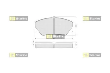 Гальмівні колодки передні дискові STARLINE BD S154