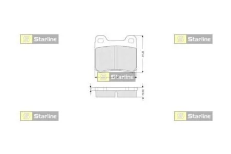 Тормозные колодки дисковые STARLINE BD S169
