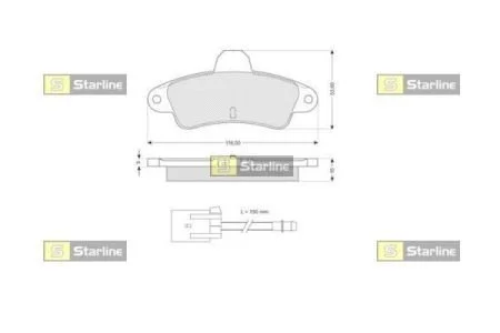 Тормозные колодки дисковые STARLINE BD S176