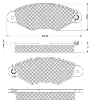 Гальмівні колодки передні дискові STARLINE BD S181