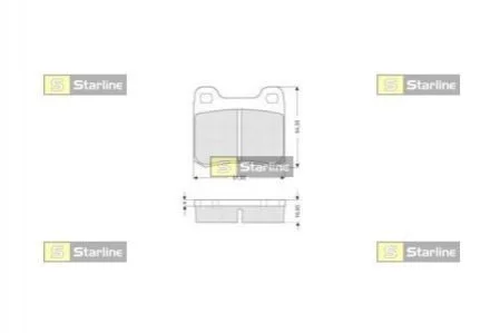 Гальмівні колодки задні дискові STARLINE BD S190 (фото 1)