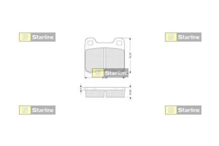 Тормозные колодки задние дисковые STARLINE BD S190