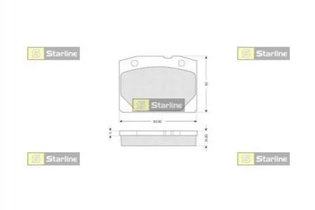 Тормозные колодки передние дисковые STARLINE BD S196 (фото 1)