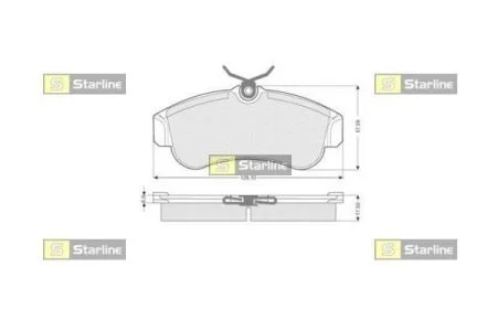Гальмівні колодки передні дискові STARLINE BD S203