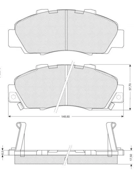 Тормозные колодки передние дисковые STARLINE BD S214 (фото 1)