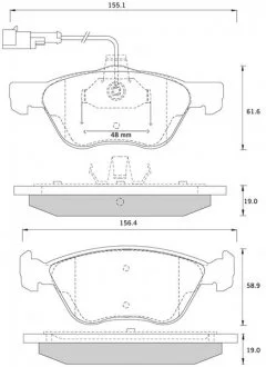 Тормозные колодки передние дисковые STARLINE BD S259