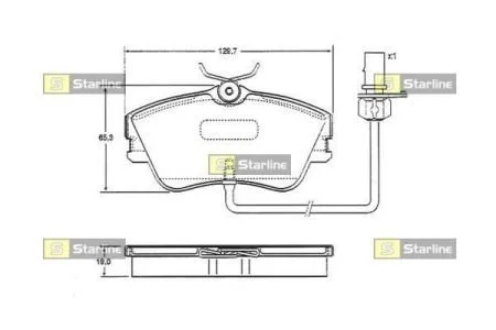 Гальмівні колодки передні дискові STARLINE BD S288