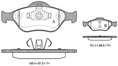 Гальмівні колодки передні дискові STARLINE BD S306