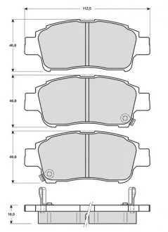 Гальмівні колодки передні дискові STARLINE BD S317