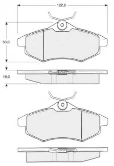Тормозные колодки передние дисковые STARLINE BD S319