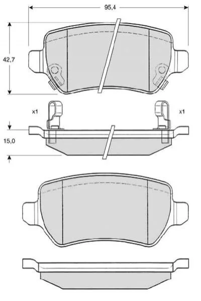 Тормозные колодки задние дисковые STARLINE BD S320 (фото 1)
