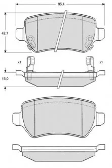 Тормозные колодки задние дисковые STARLINE BD S320