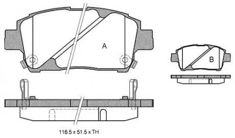 Гальмівні колодки передні дискові STARLINE BD S321