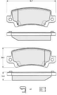 Тормозные колодки задние дисковые STARLINE BD S327