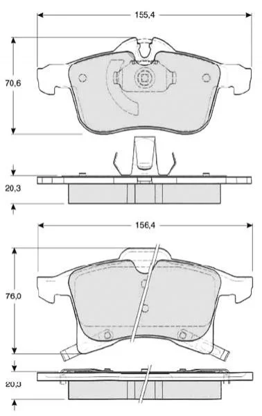 Тормозные колодки передние дисковые STARLINE BD S344 (фото 1)