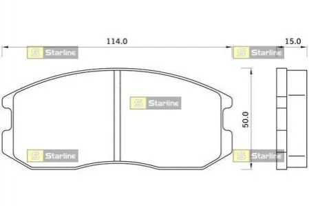 Тормозные колодки дисковые STARLINE BD S350 (фото 1)