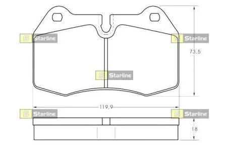 Гальмівні колодки дискові STARLINE BD S351