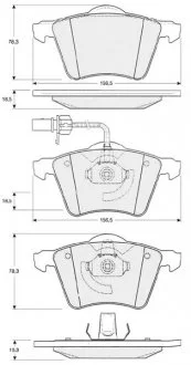 Тормозные колодки передние дисковые STARLINE BD S354