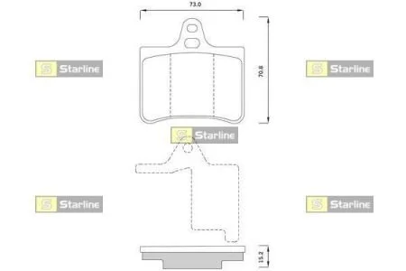Тормозные колодки задние дисковые STARLINE BD S358