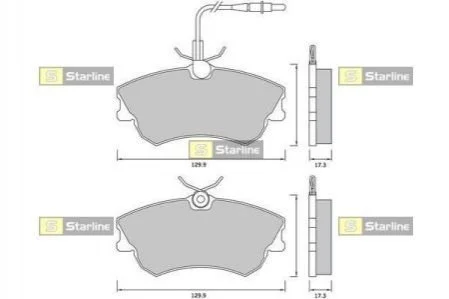 Тормозные колодки передние дисковые STARLINE BD S368 (фото 1)