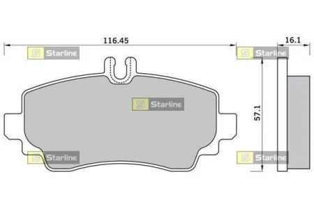 Гальмівні колодки передні дискові STARLINE BD S369