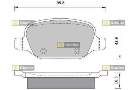 Тормозные колодки дисковые STARLINE BD S382