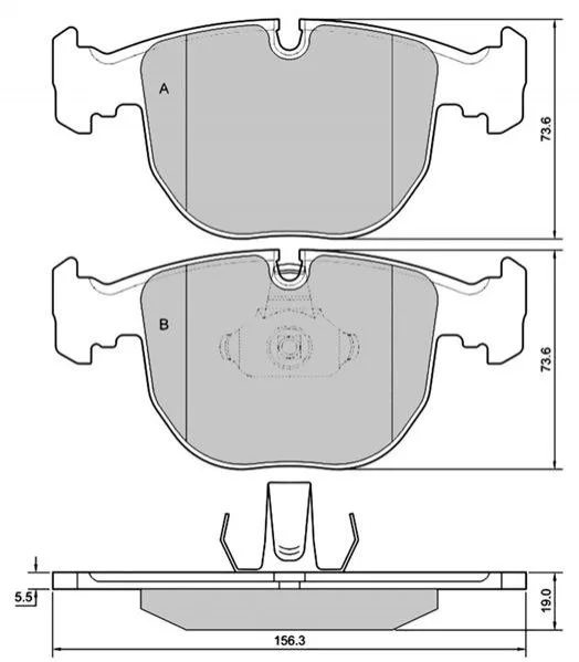Тормозные колодки передние дисковые STARLINE BD S384 (фото 1)