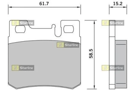 Тормозные колодки задние дисковые STARLINE BD S385
