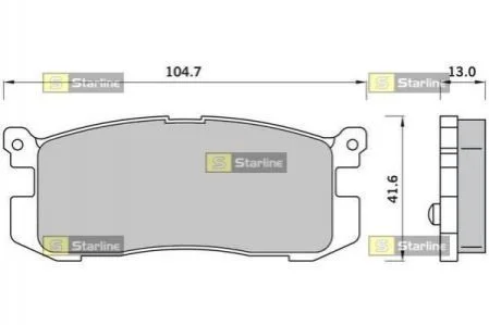Тормозные колодки задние дисковые STARLINE BD S386 (фото 1)