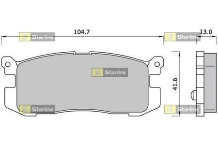 Тормозные колодки задние дисковые STARLINE BD S386