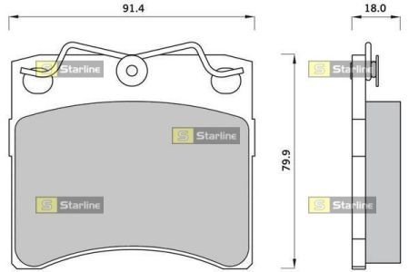 Тормозные колодки дисковые STARLINE BD S398 (фото 1)